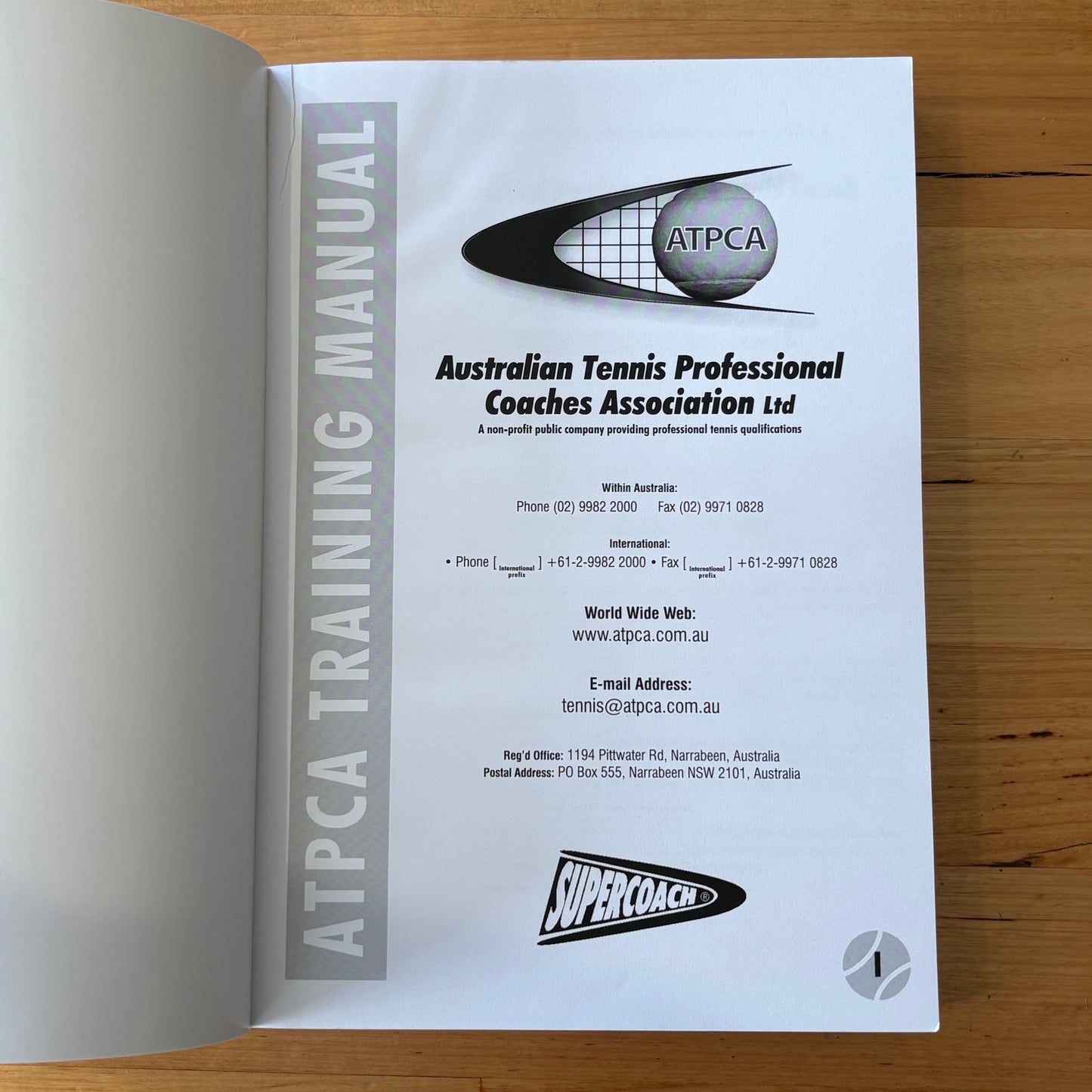 Supercoach Tennis Manual ATPCA Paperback 2011 GD