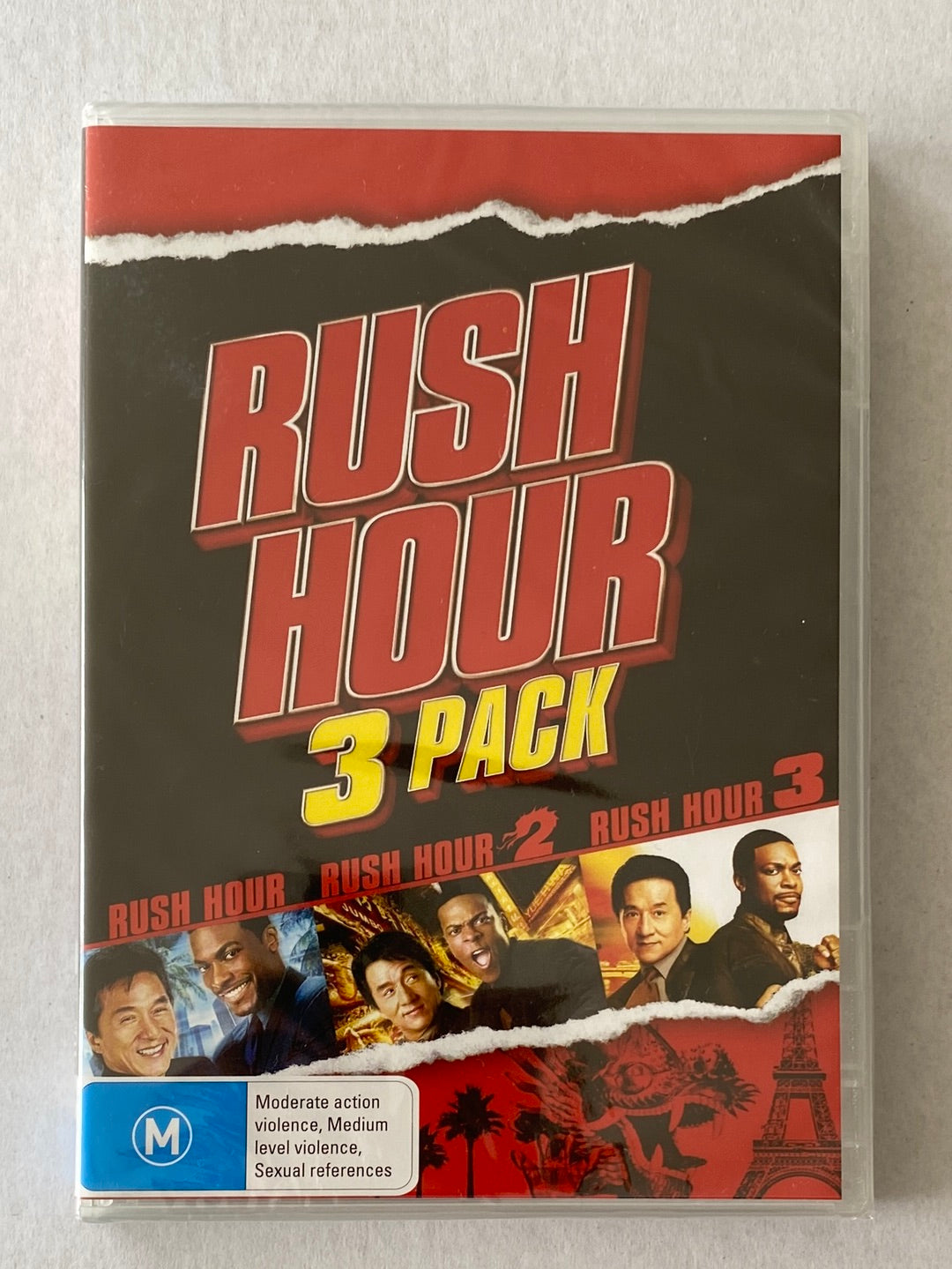 Rush Hour Trilogy 3-Pack DVD Jackie Chan Chris Tucker PAL 4 Brand New Sealed