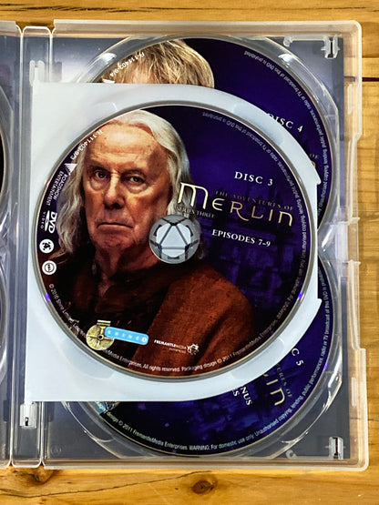 The Adventures Of Merlin Series 3 DVD Drama 5-Disc Set PAL 4 VGC