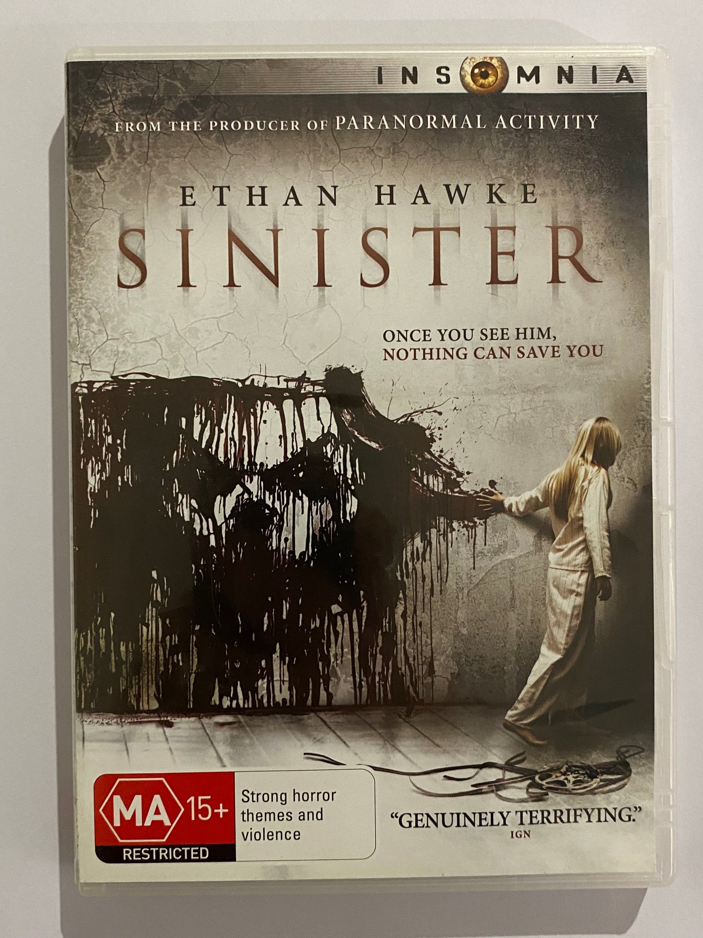 Sinister DVD Ethan Hawke Horror Movie PAL 2,4 VGC