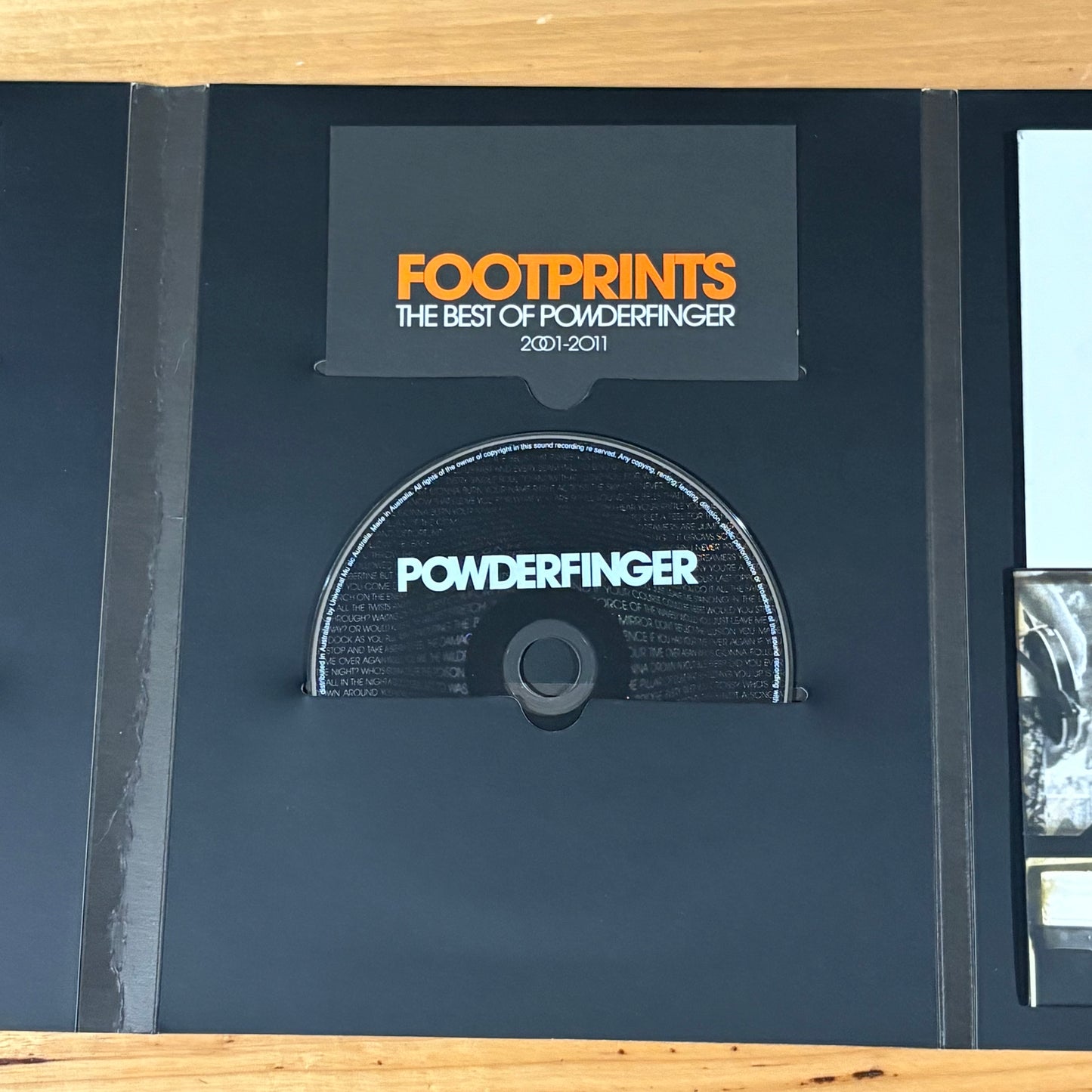 Powderfinger Footprints Limited Edition 2 CDs, HC Book, Lanyard & Postcards