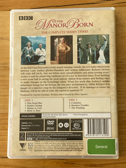 To the Manor Born Series 1-3 + 25th Wedding Anniversary Special DVD BBC PAL 4 VGC