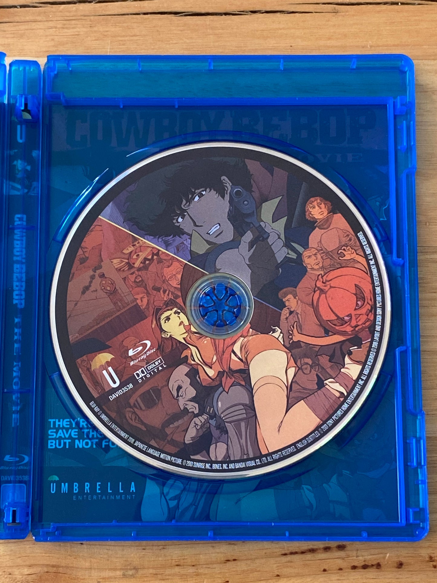 Cowboy Bebop The Movie Blu-Ray Umbrella Entertainment Region B VGC