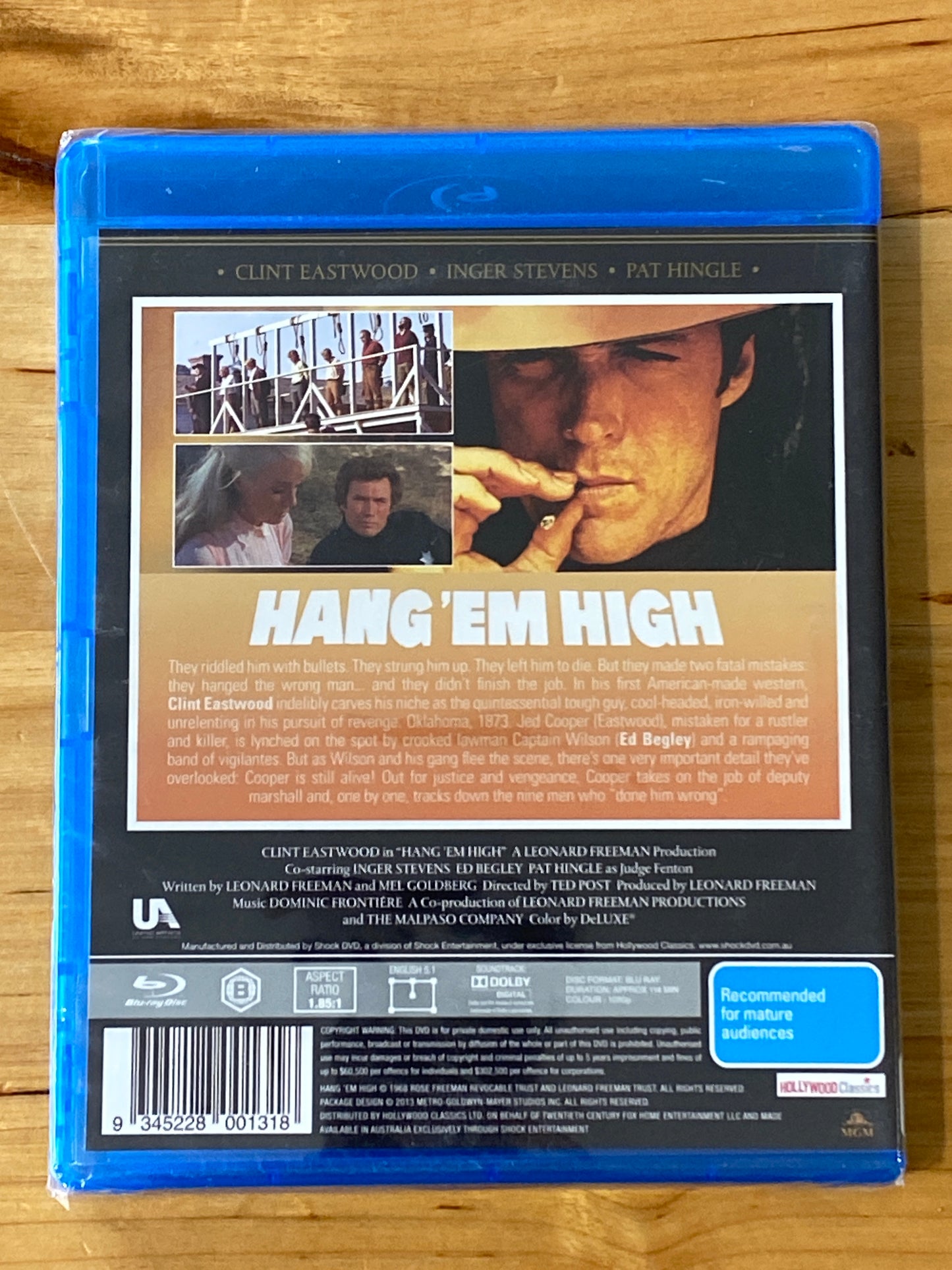 Clint Eastwood in Hang 'Em High Blu-Ray Region B Brand New Sealed