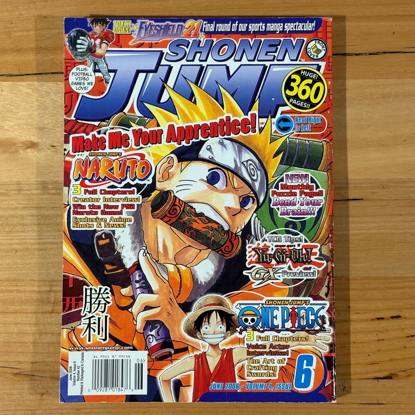 Shonen Jump Magazine Vol 4 Issue 6 2006 Paperback 360 Pages GD