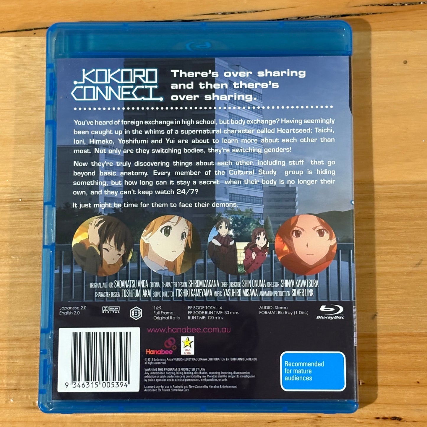 Kokora Connect Blu-ray Anime 2-Disc Set Region B VGC