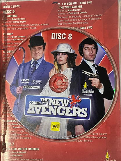 The Complete New Avengers DVD Classic British TV 8-Disc Set PAL 4 VGC