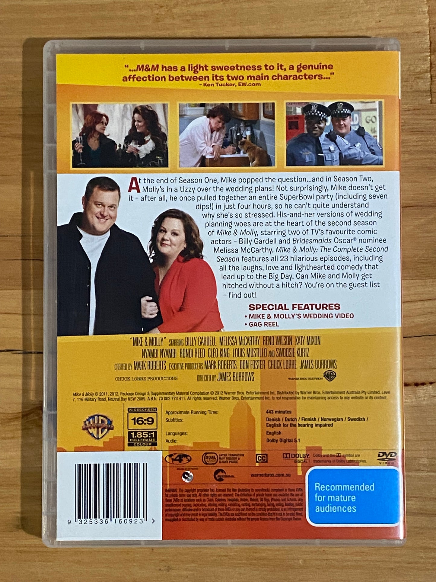 Mike And Molly Season 1-4 DVD US Comedy 3-Disc PAL 4 VGC Season 3 Sealed