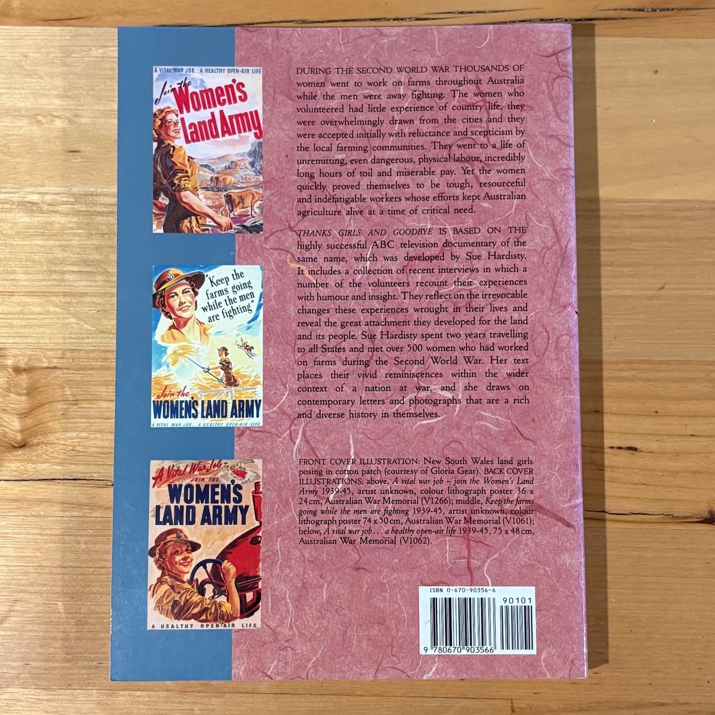 Thanks Girls and Goodbye Australian Women's Land Army Paperback 1990 GD