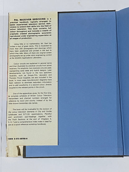 The Mazda Book Of PAL Receiver Servicing by D.J. Seal Hardcover 1971 GD