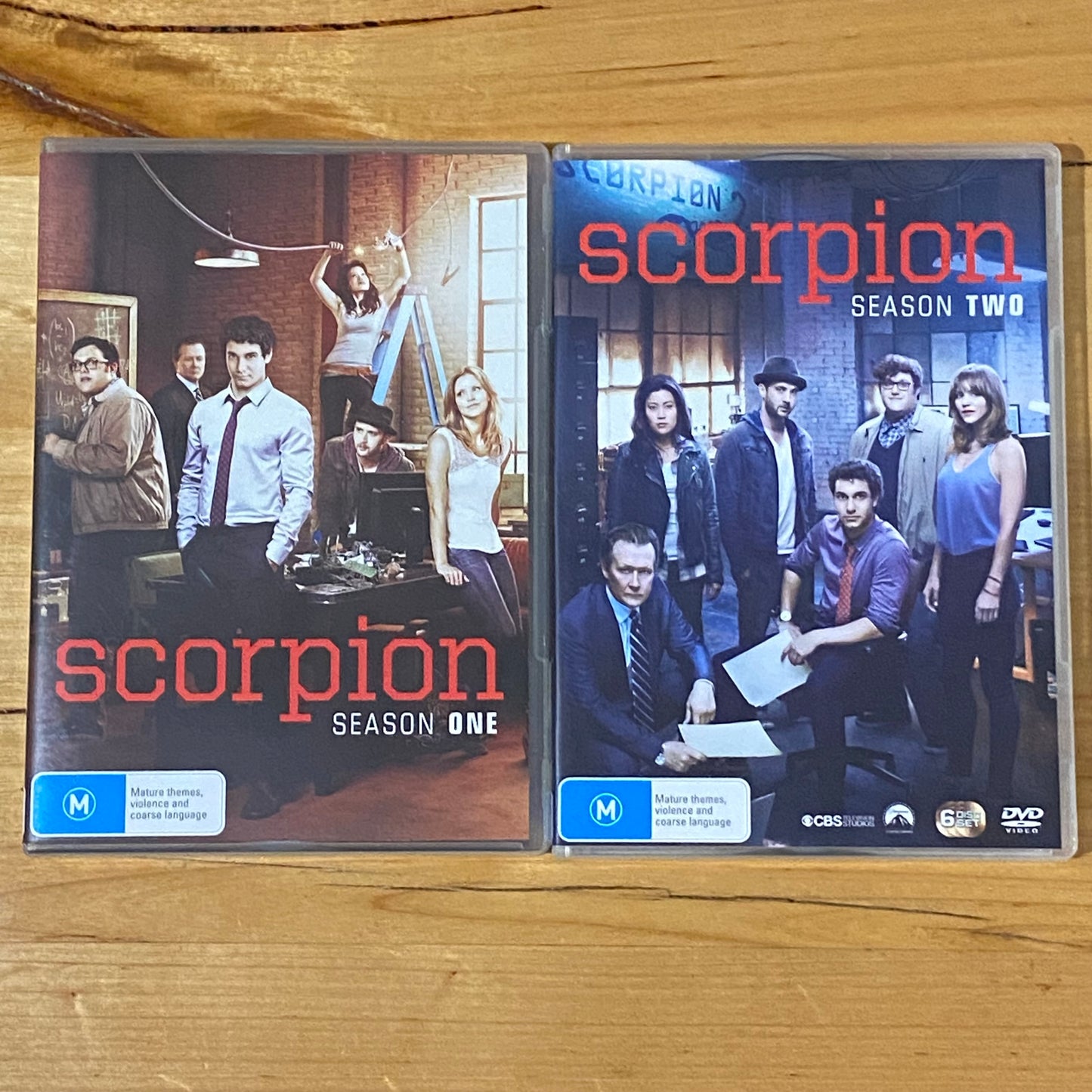 Scorpion Seasons 1 & 2 DVD 6-Disc Sets PAL 4 VGC