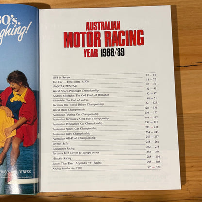 Australian Motor Racing Year 18 1988/89 Hardcover GD