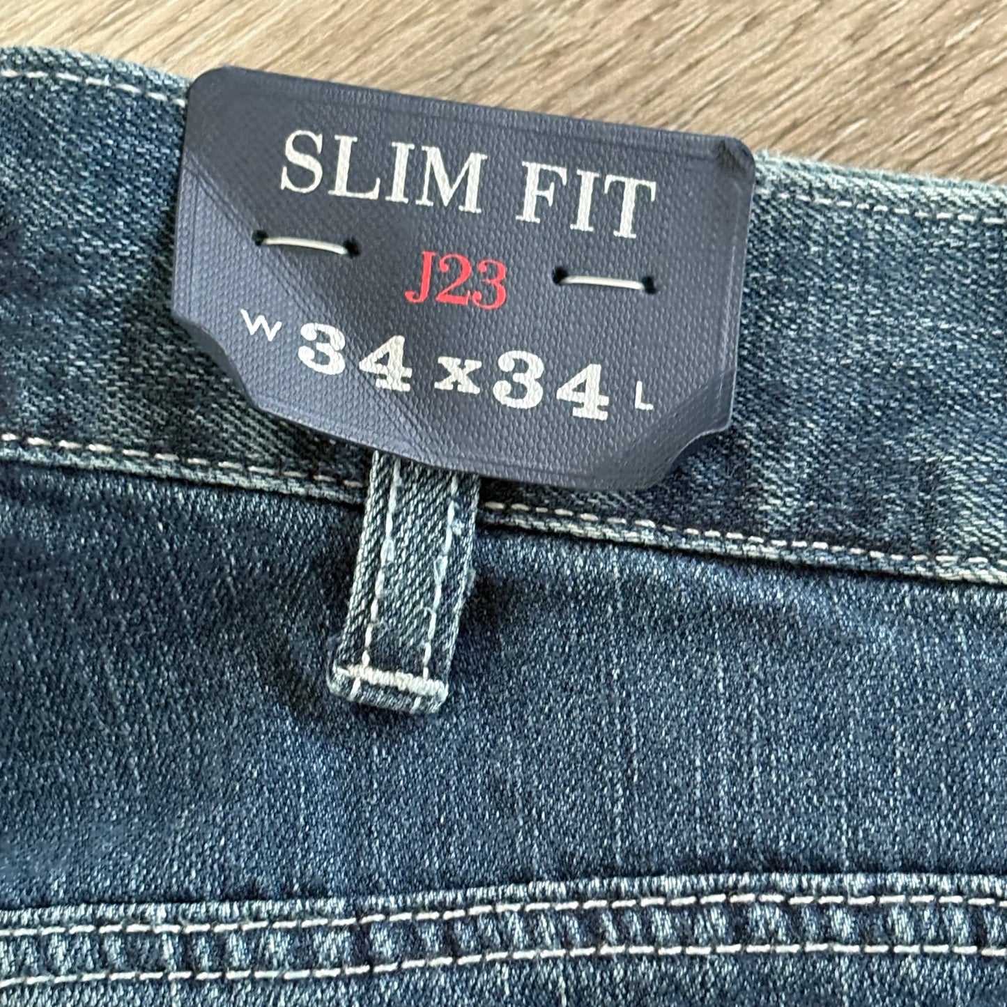 Armani Jeans J23 Mens Slim Fit Stretch Denim W34 L34 Blue New With Tags