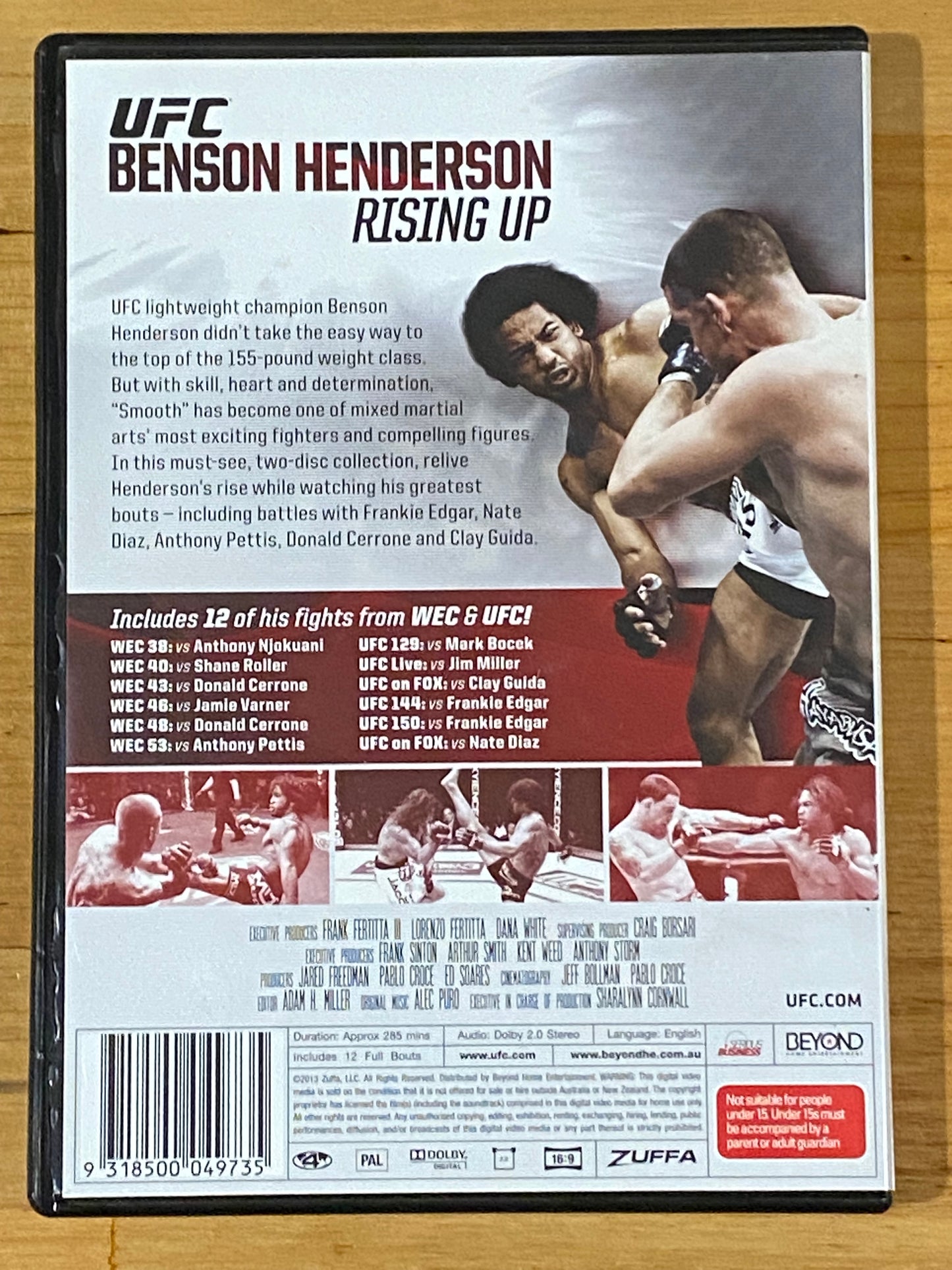 UFC DVD 3 Pack UFC 191 UFC 194 Benson Henderson Rising Up PAL 4 VGC