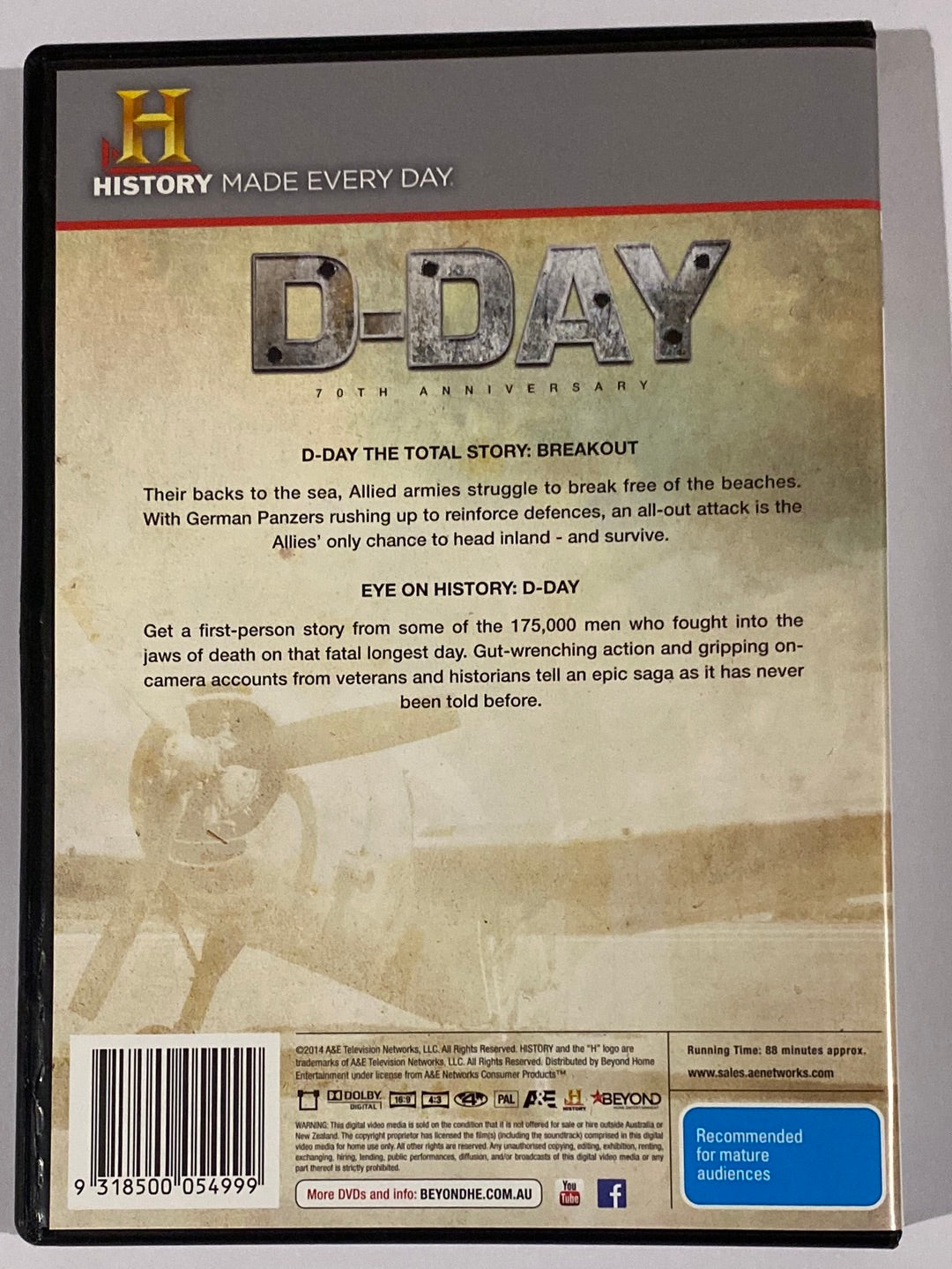 D-Day 70th Anniversary Commemorative Gift Set DVD 4-Disc Set History Channel VGC