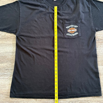 Harley Davidson T-Shirt Black Sz XL Short Sleeve Adamec 90th Anniversary