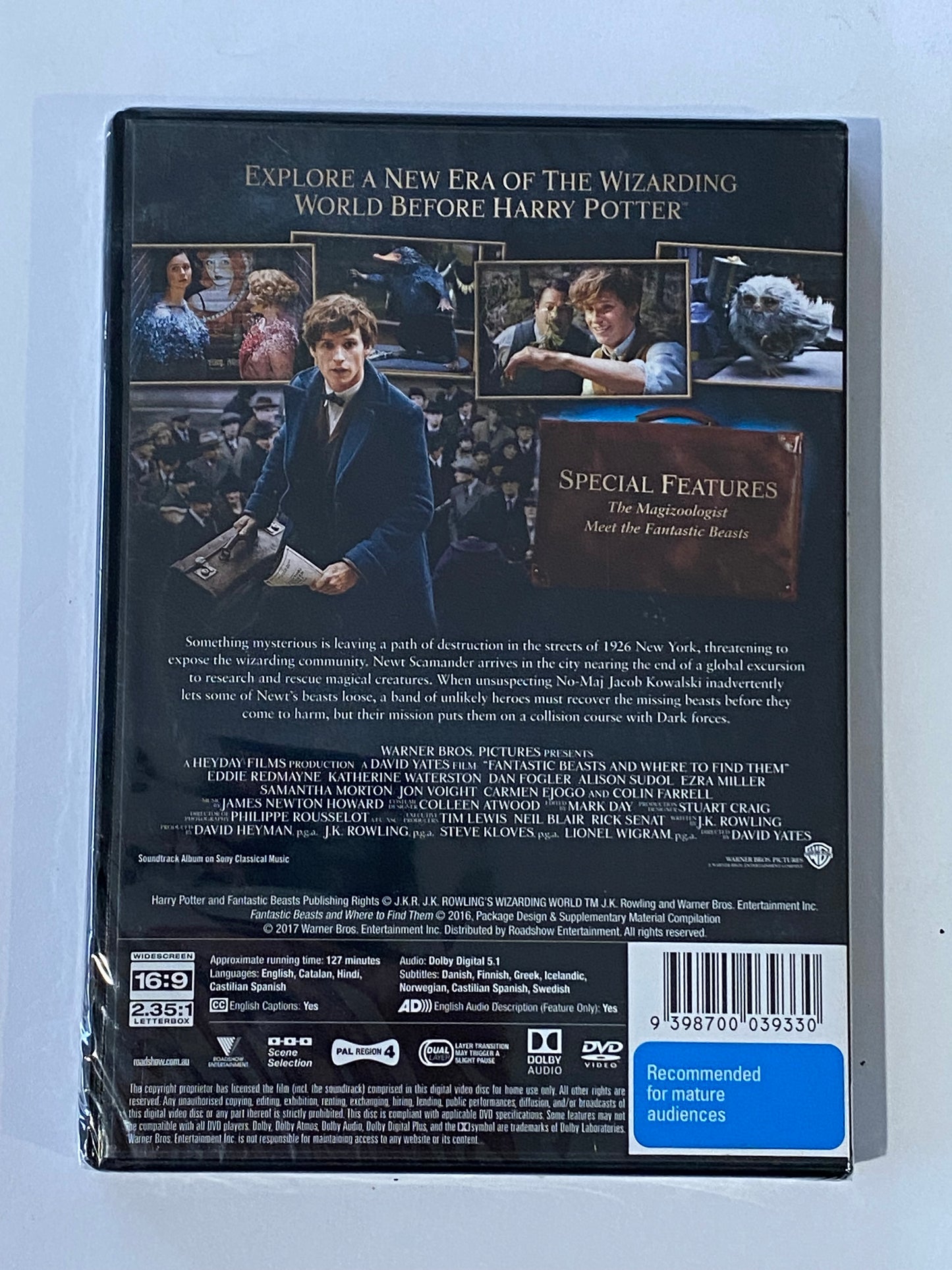 Fantastic Beasts And Where To Find Them DVD PAL 4 New Sealed