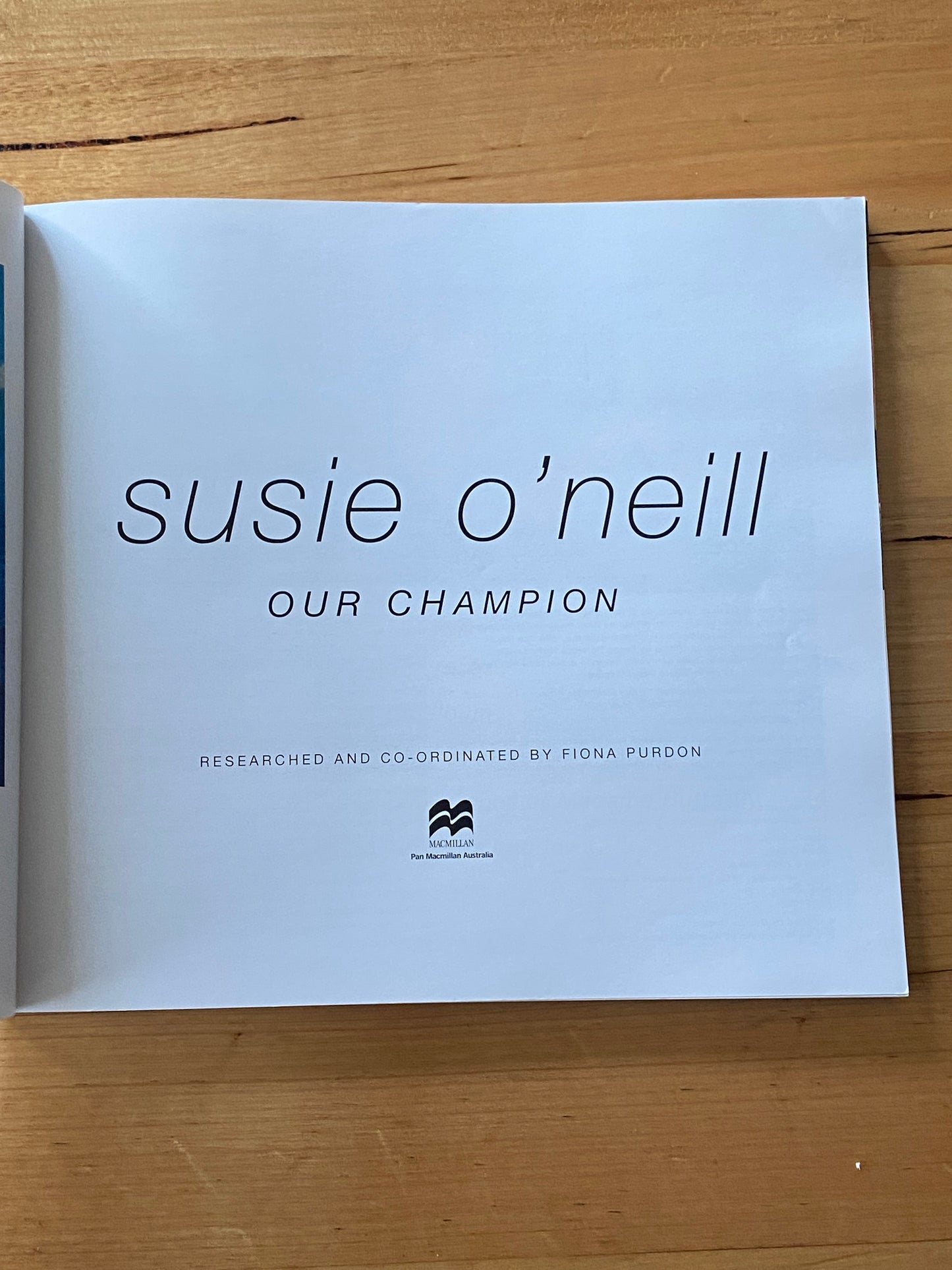 Susie O'Neill Our Champion Australian Olympic Swimming Paperback 2000 GD