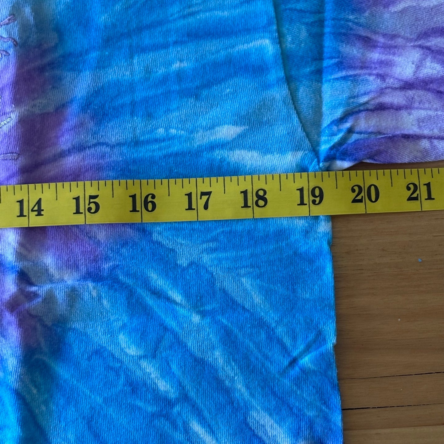 Jamaica No Problem Tie-Dye T-Shirt Blue Purple Short Sleeve Size Medium