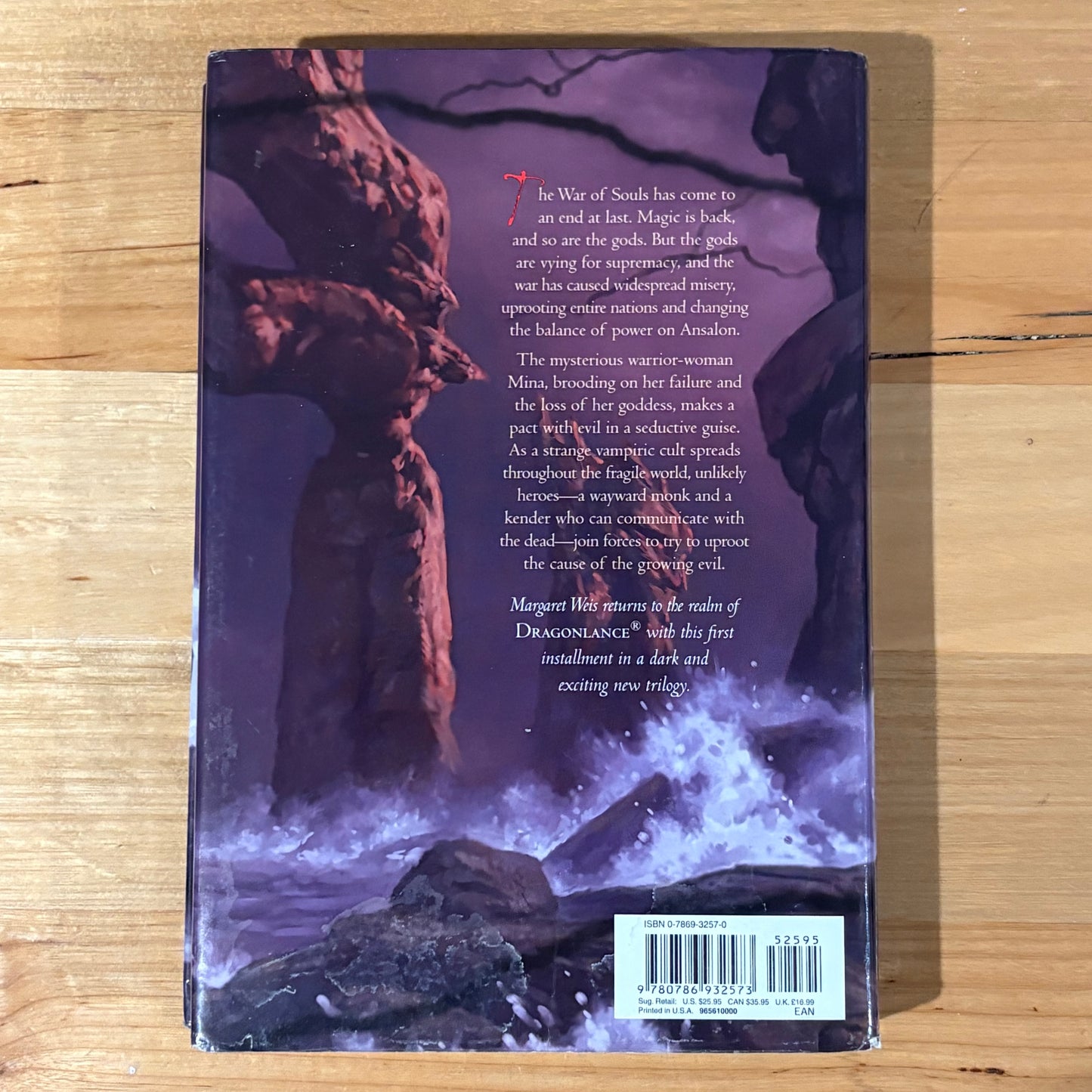 Amber and Ashes by Margaret Weis Dragonlance Fantasy Hardcover 2004 Ex-Library