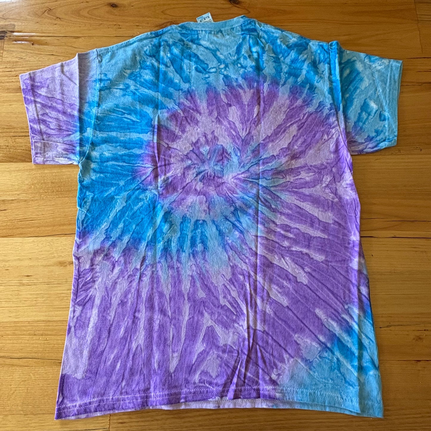 Jamaica No Problem Tie-Dye T-Shirt Blue Purple Short Sleeve Size Medium