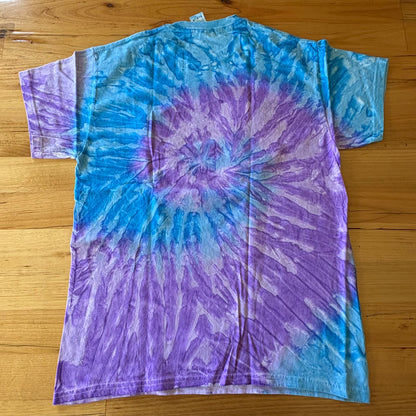 Jamaica No Problem Tie-Dye T-Shirt Blue Purple Short Sleeve Size Medium