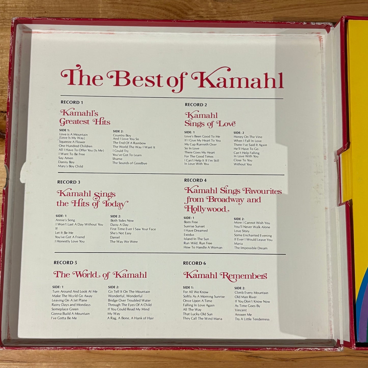 The Best of Kamahl Vinyl 6 Disc Box-Set Reader's Digest 1974
