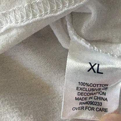 Men’s Playboy Short Sleeve White Graphic Logo Tee Shirt Size XL