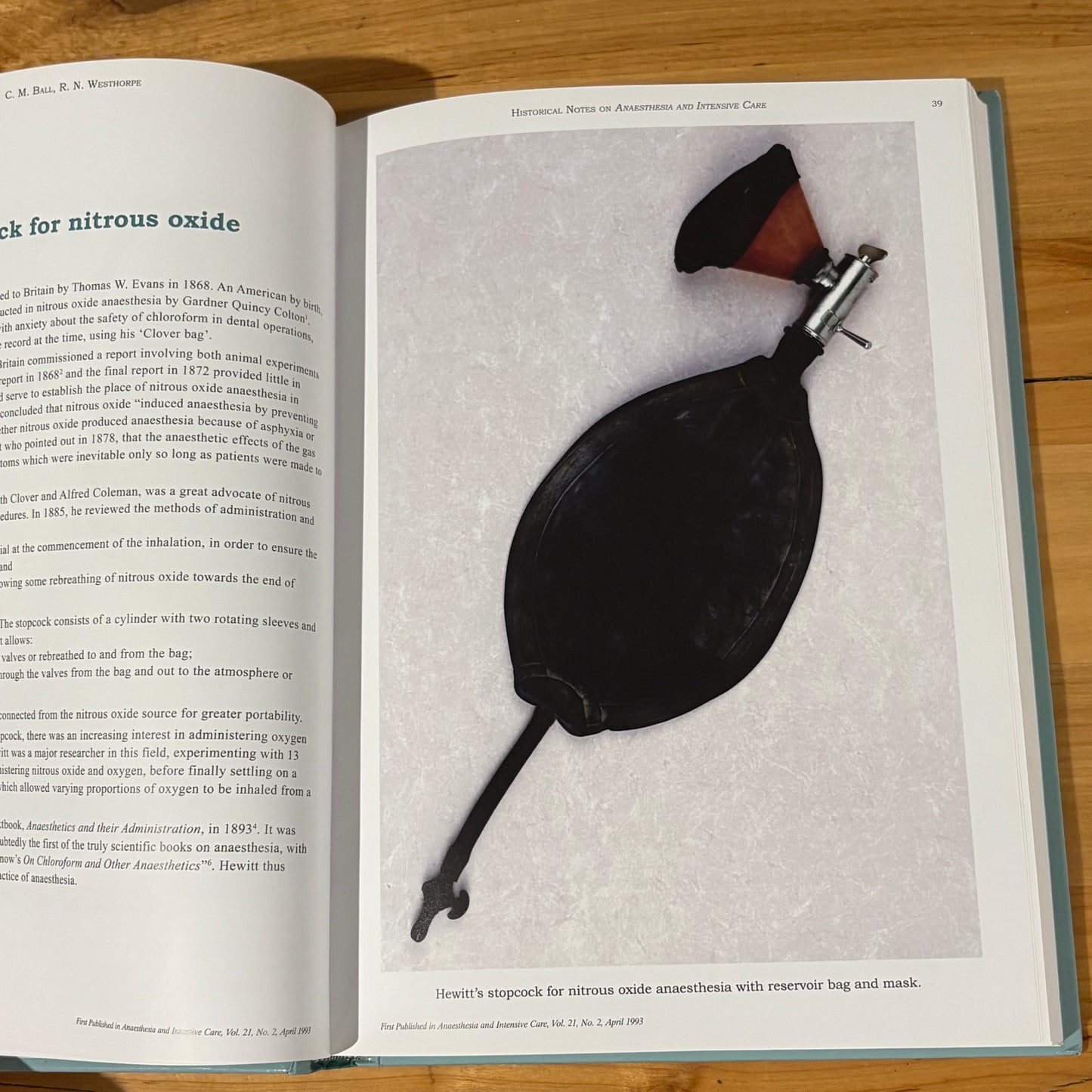 Historical Notes on Anaesthesia and Intensive Care Hardcover 2012 SIGNED GD