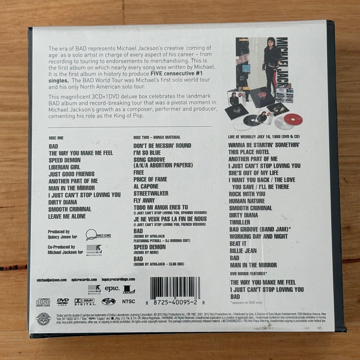 Michael Jackson Bad 25th Anniversary CD Box-set 2012 New Sealed