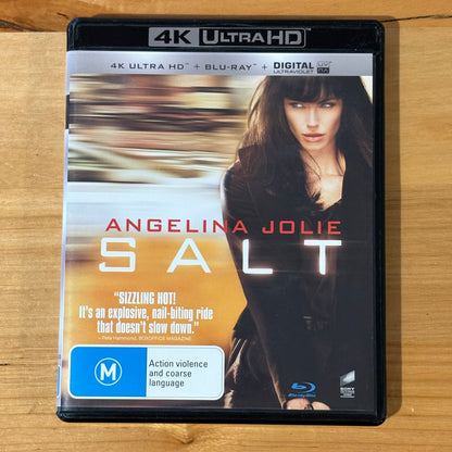 Salt 4K Ultra HD DVD Blu-ray Angelina Jolie 2-Disc Set VGC