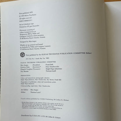 The World Of Olegas Truchanas Hardcover Tasmania Photography 1975 GD