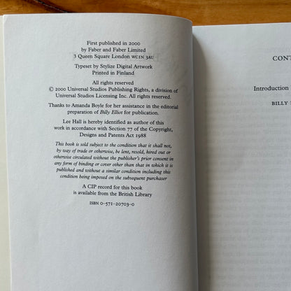 Billy Elliot by Lee Hall Paperback 2000 GD Signed - Stephen Daldry?