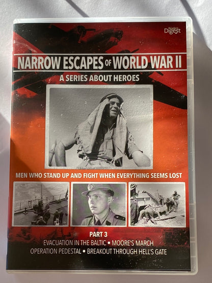 Narrow Escapes of World War 2 DVD Box-Set Readers Digest 6-Disc VGC