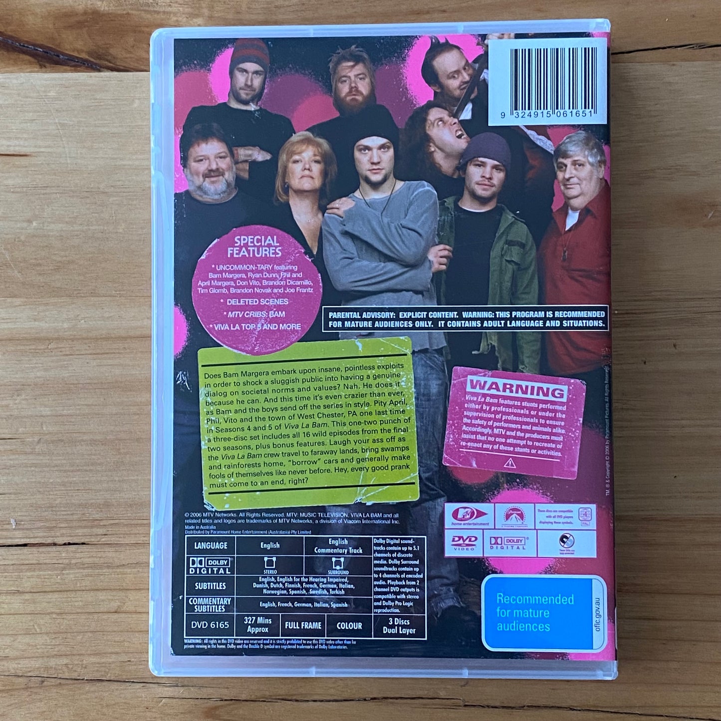 Viva La Bam Complete Seasons 4 & 5 DVD 3-Disc PAL 4 VGC