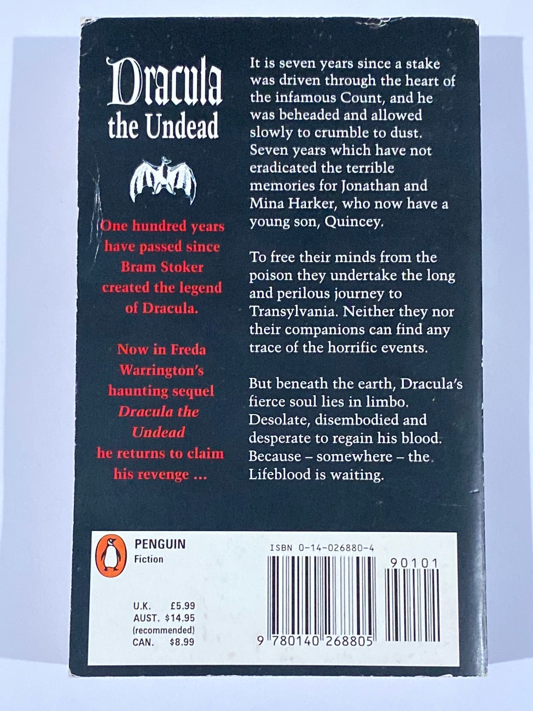 Dracula The Undead Freda Warrington Paperback GD