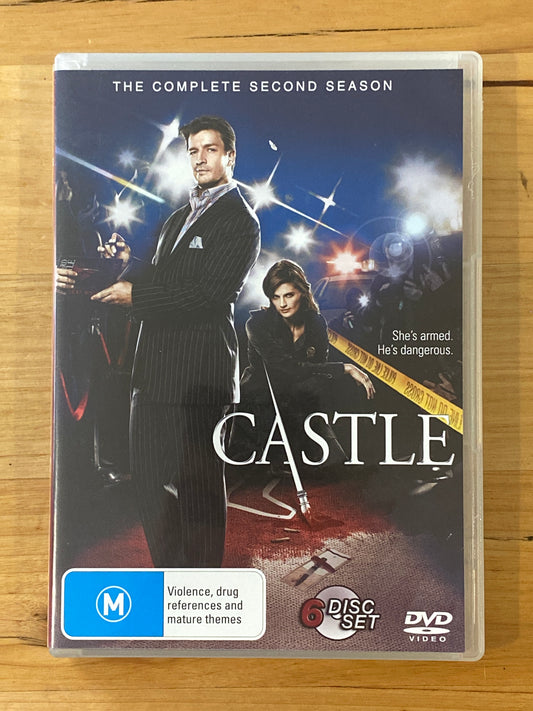 Castle Season 2 DVD 6-Disc PAL 4 VGC