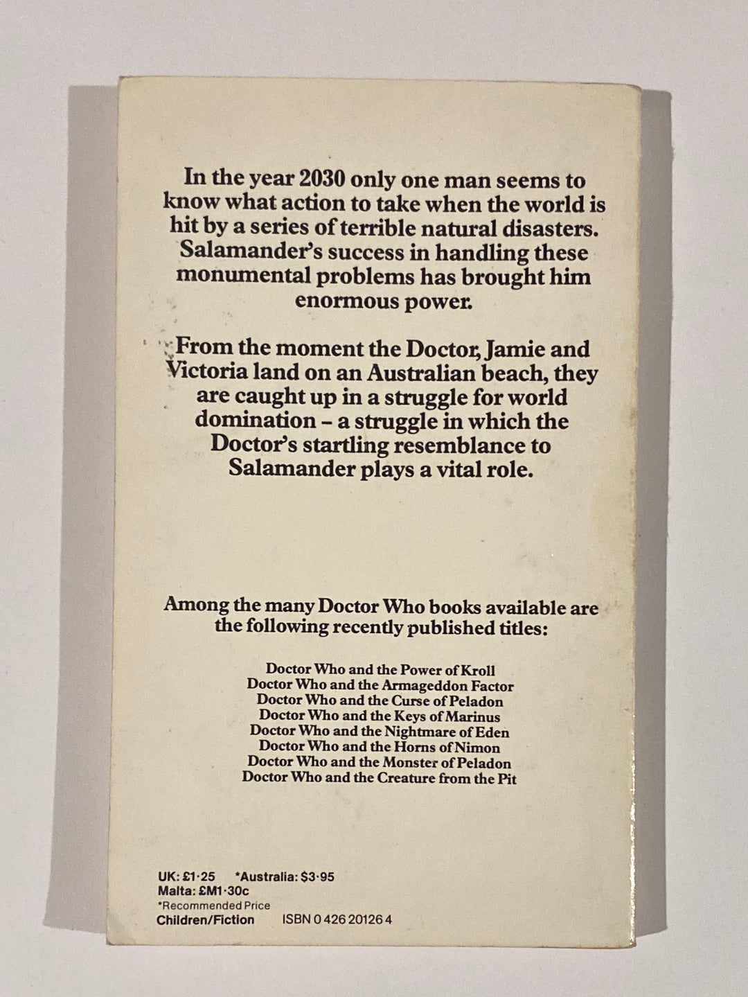 Doctor Who 10 Paperbacks Target Books 1980s VGC Bundle 5