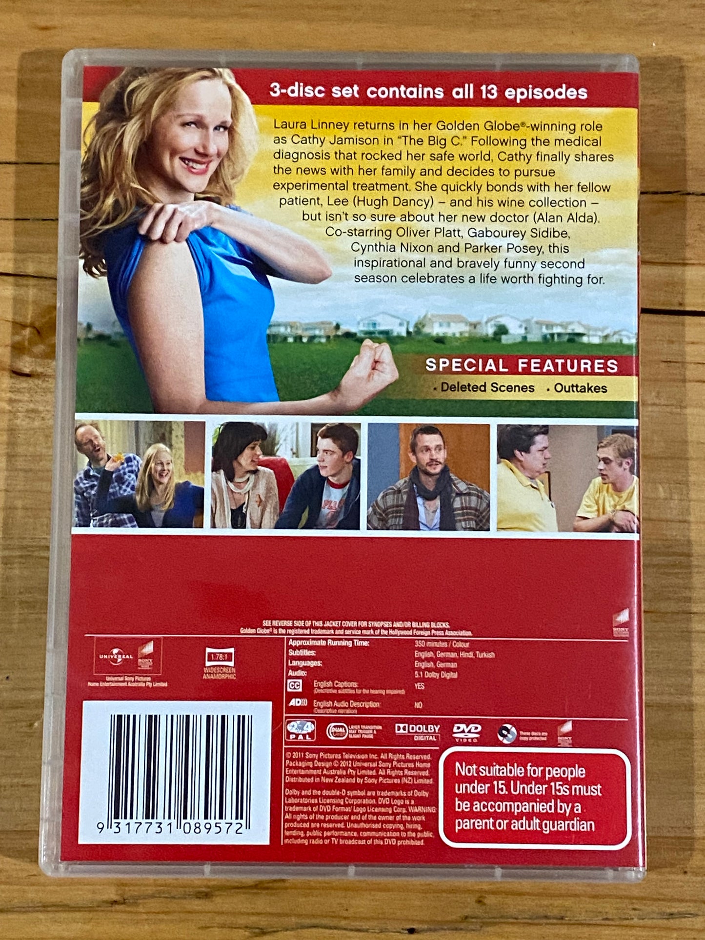 The Big C Complete Set DVD Seasons 1-4 Laura Linney PAL 4 VGC