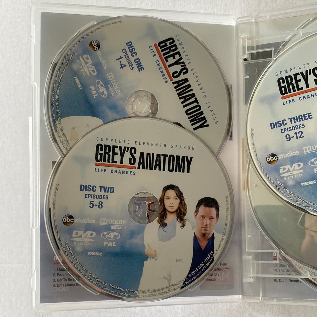 Grey's Anatomy Seasons 11-12 DVD Complete 6-Disc Sets VGC