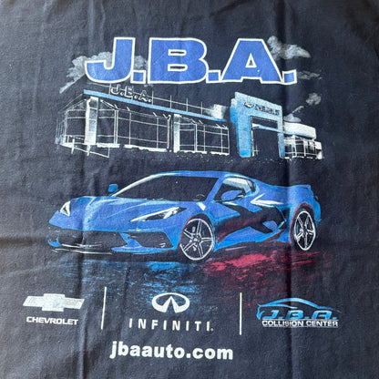 Chevrolet Car Dealership J.B.A T-Shirt Black Short Sleeve Size 38-inch Chest