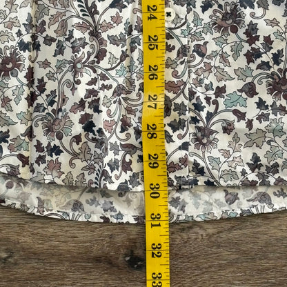 Tarocash Shirt Mens Casual Sz M Long Sleeve Slim Fit White Leaf Collared NWT