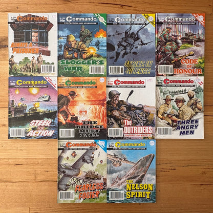 Commando War Comic Bundle x 10 Printed 1995 DC Thomson 296