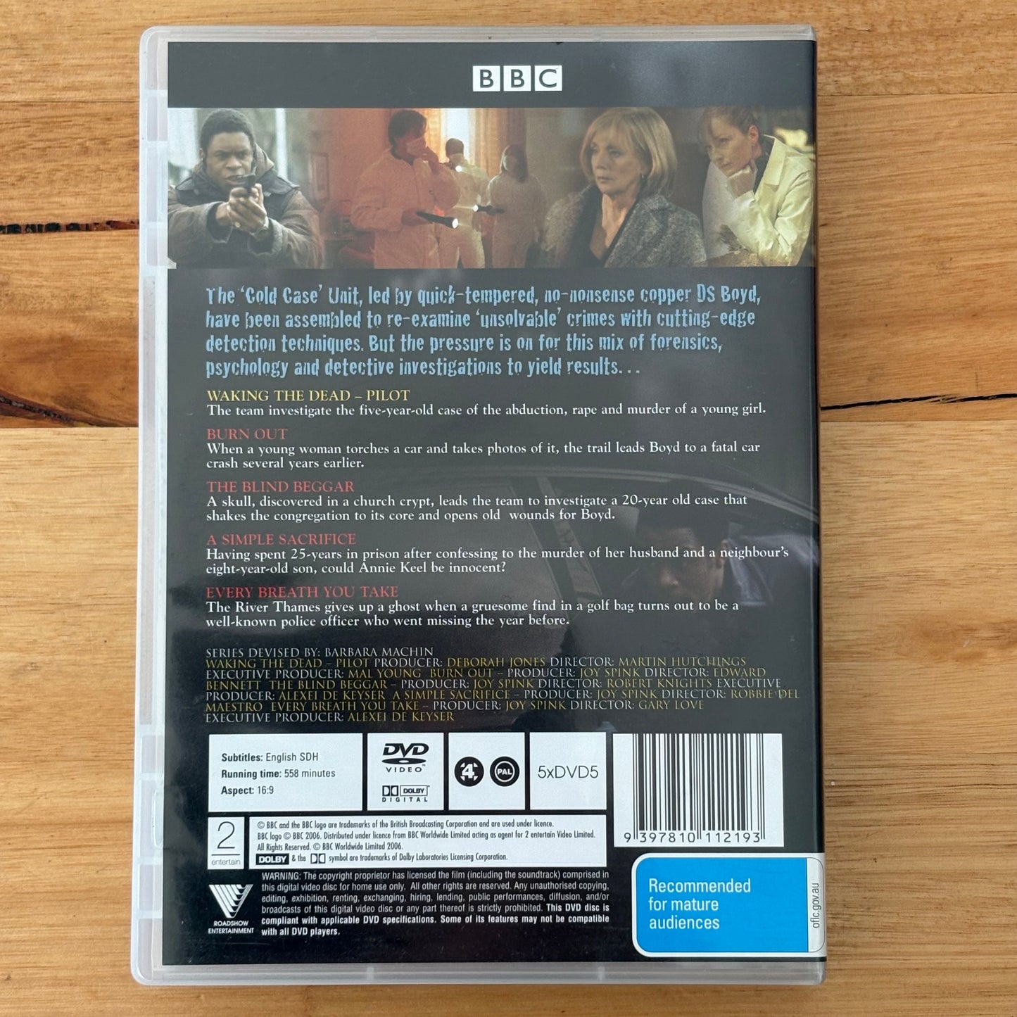 Waking The Dead Series 1-3 & Pilot Episode DVD 5-Disc PAL 4 VGC