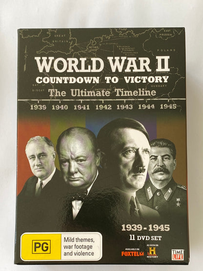 World War Two Countdown to Victory DVD The Ultimate Timeline Time Life 11-Disc Set VGC