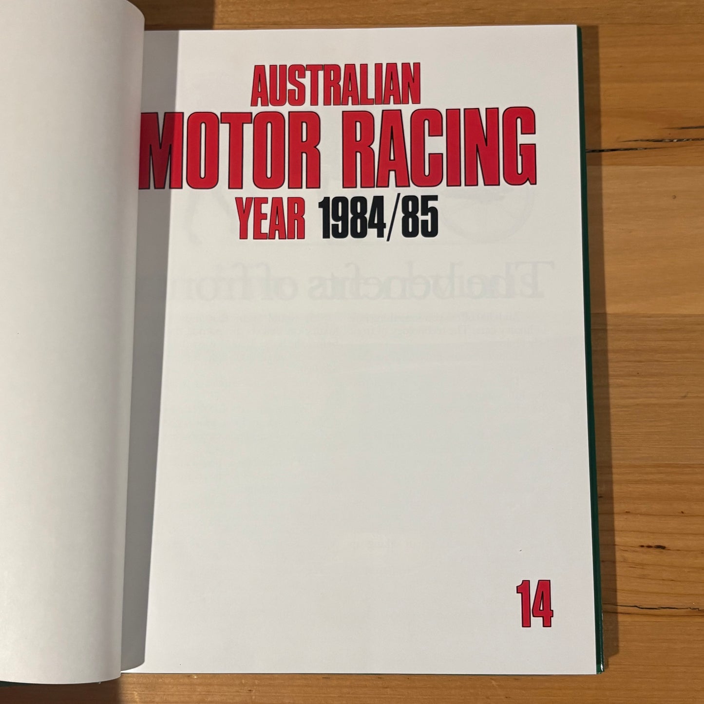 Australian Motor Racing Year 14 1984/85 Hardcover GD