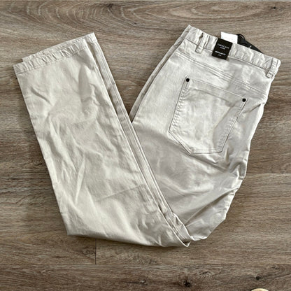 Tarocash Men’s Chinos Putty Sz 44-inch Waist Regular Zip Fly New With Tags