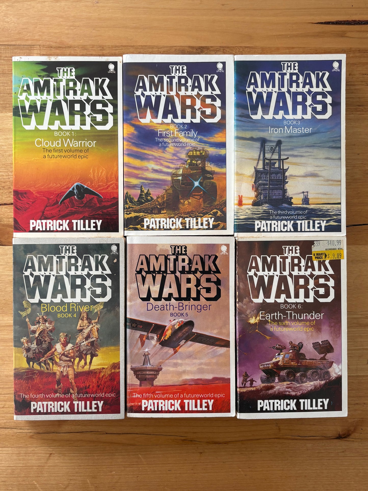 Amtrak Wars by Patrick Tilley Paperback Complete Set 1980s VTG GD