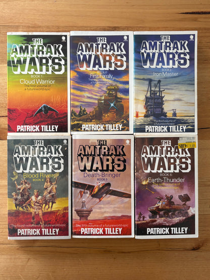 Amtrak Wars by Patrick Tilley Paperback Complete Set 1980s VTG GD