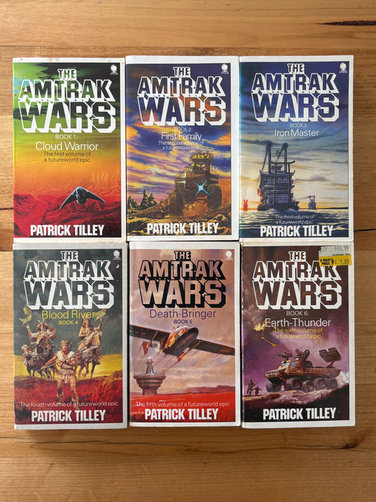 Amtrak Wars by Patrick Tilley Paperback Complete Set 1980s VTG GD